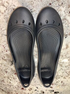 Preowned Black Crocs Kadee Causal Ballet Flats Women’s 10